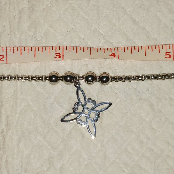 Silver Stainless Steel Witch Celtic Viking Cross Knot Fashion Bracelet NWOT - Picture 8 of 13